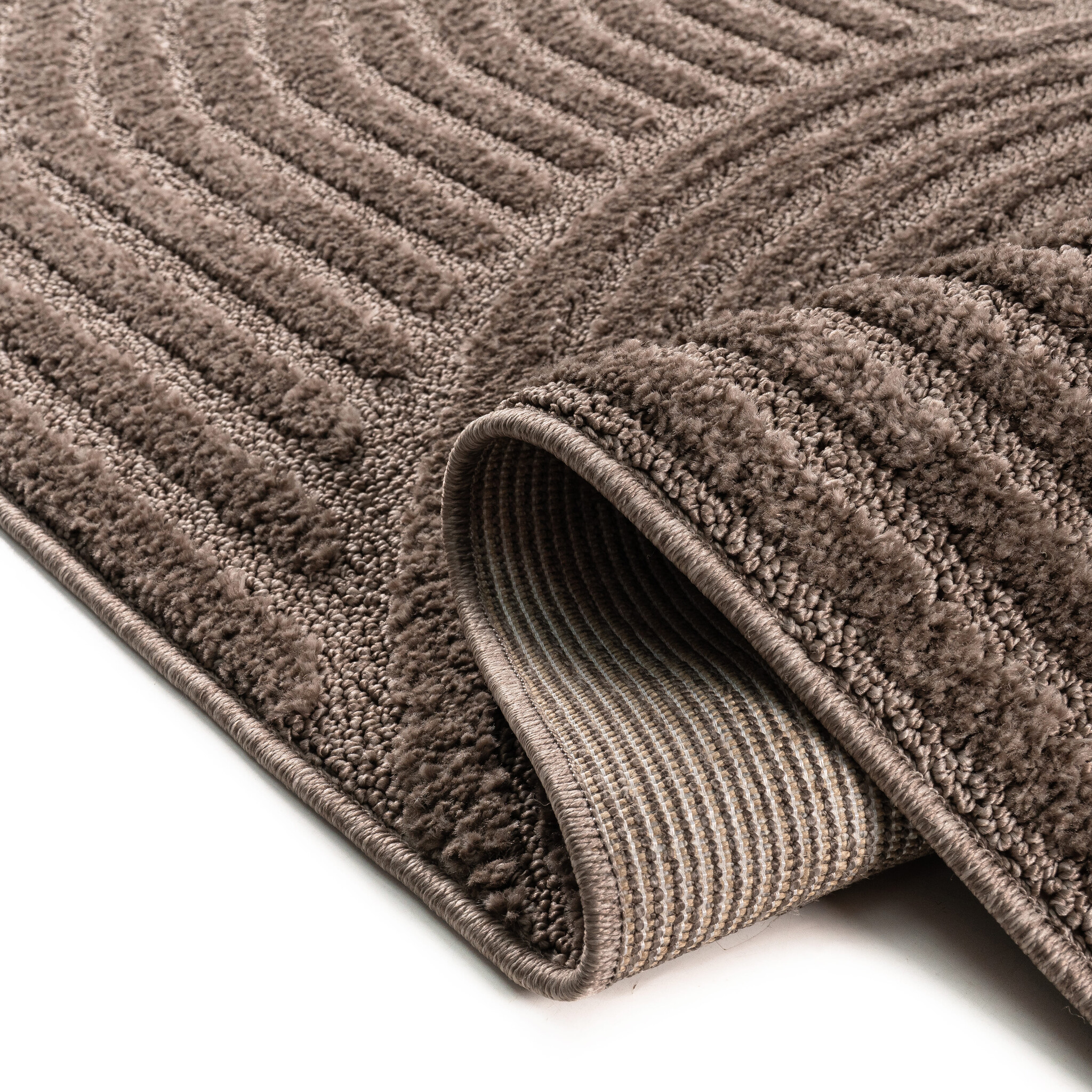 Japandi Loom Vloerkleed Taupe