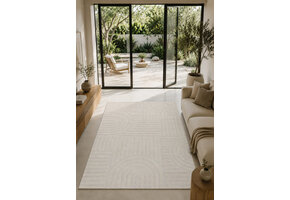 Japandi Loom Vloerkleed Creme