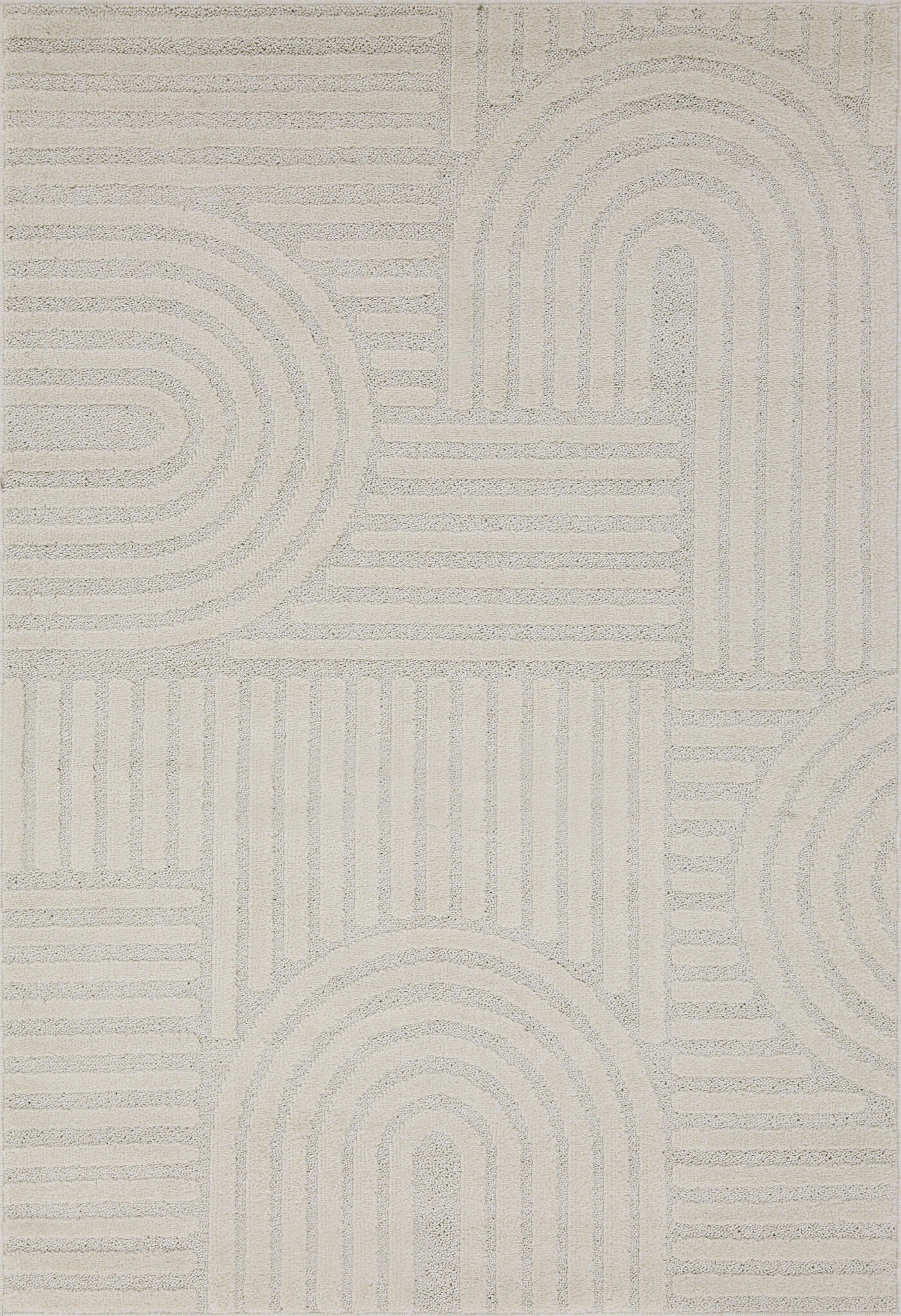 Japandi Loom Vloerkleed Creme