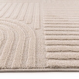 Japandi Loom Vloerkleed Creme