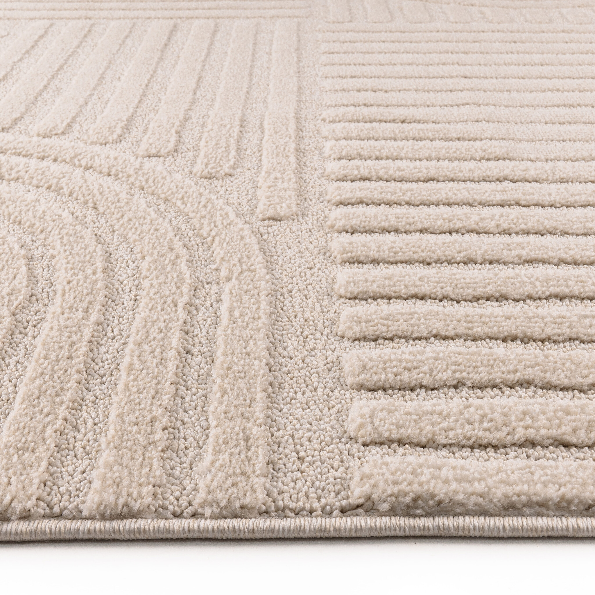 Japandi Loom Vloerkleed Creme