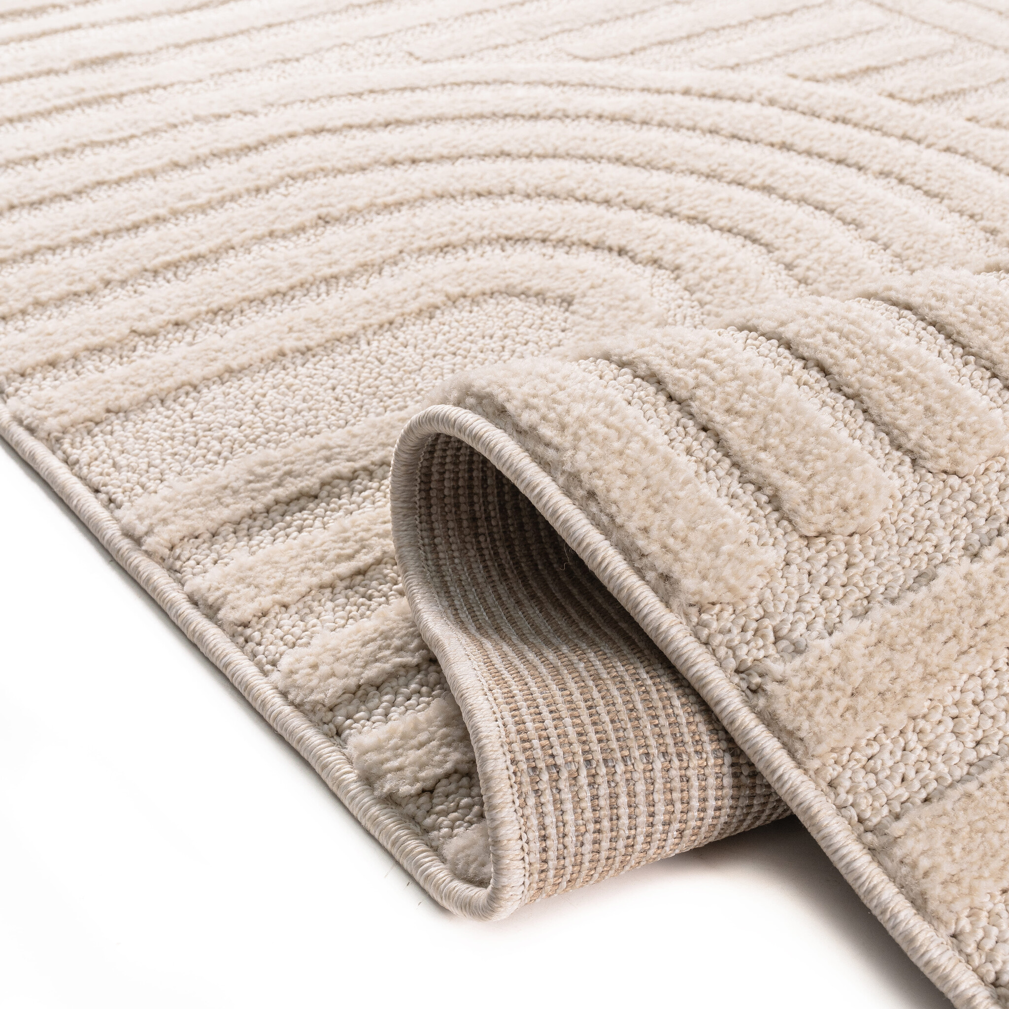 Japandi Loom Vloerkleed Creme
