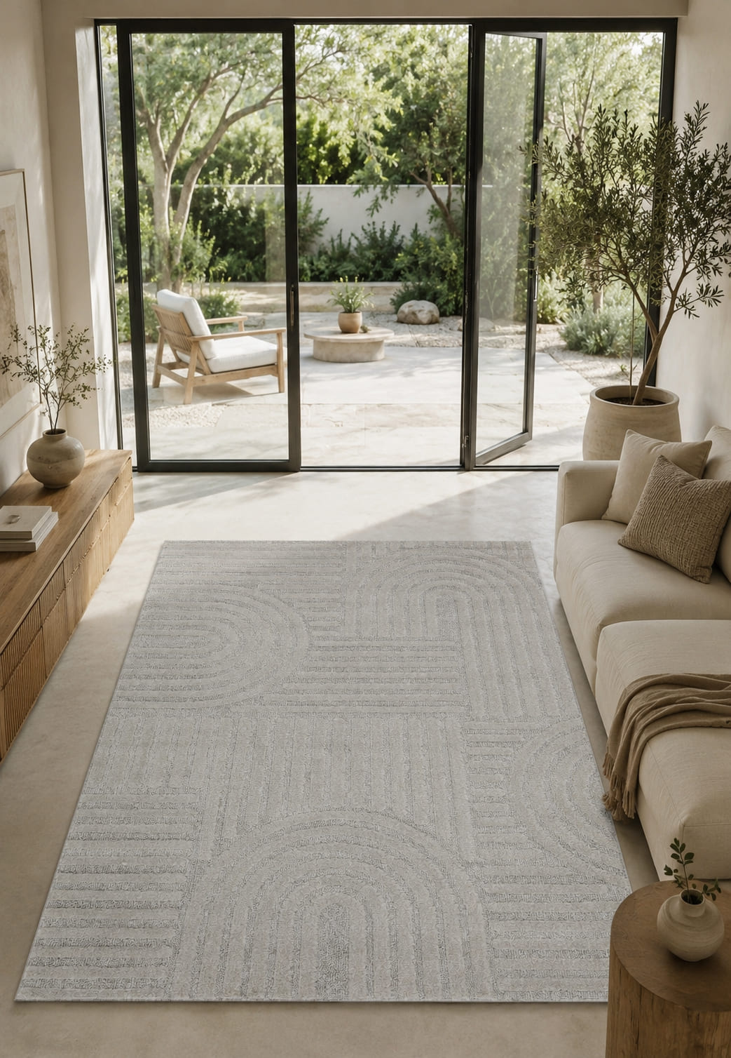 Japandi Loom Vloerkleed Beige