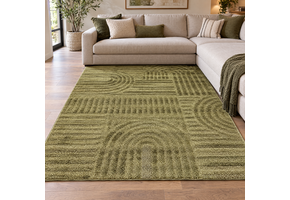 Japandi Loom Vloerkleed Groen