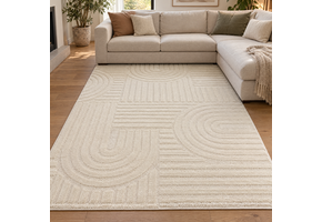 Japandi Loom Vloerkleed Creme