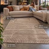Japandi Loop Vloerkleed Taupe