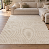 Japandi Loop Vloerkleed Creme