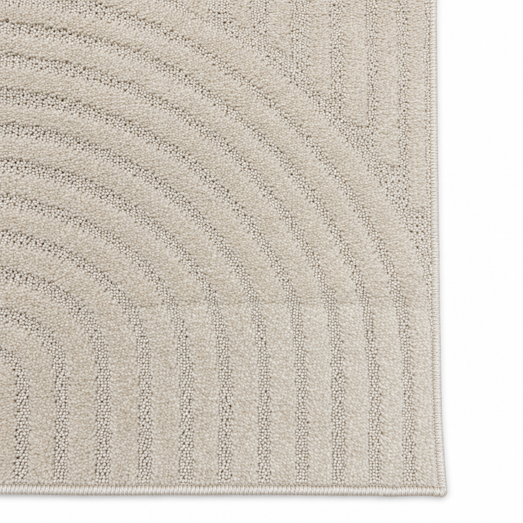 Japandi Loop Vloerkleed Creme