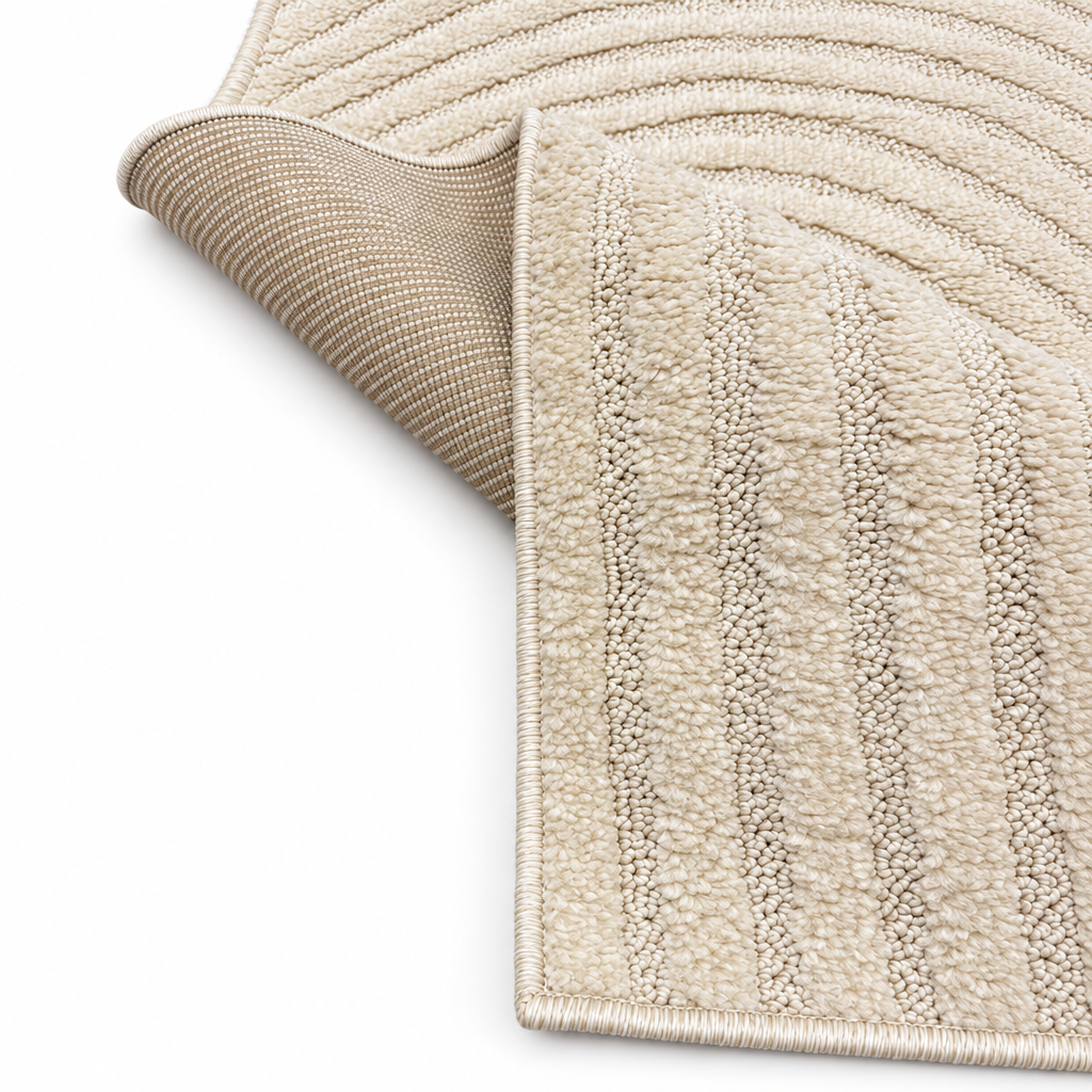Japandi Loop Vloerkleed Creme
