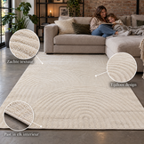 Japandi Loop Vloerkleed Creme