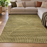 Japandi Loop Vloerkleed Groen