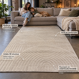 Japandi Loop Vloerkleed Beige