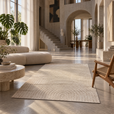Japandi Loop Vloerkleed Beige