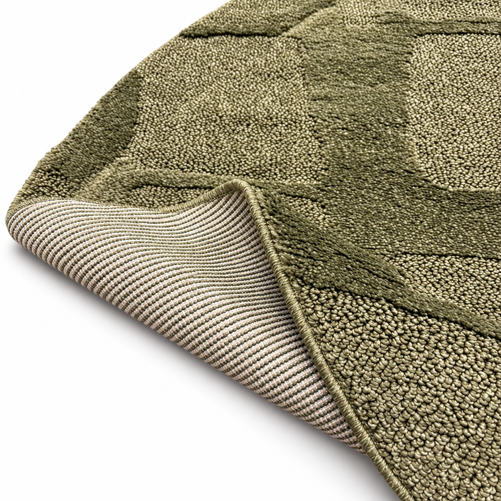 Japandi Loft Rond Vloerkleed Groen