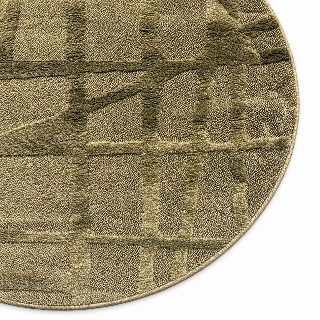 Japandi Loft Rond Vloerkleed Groen