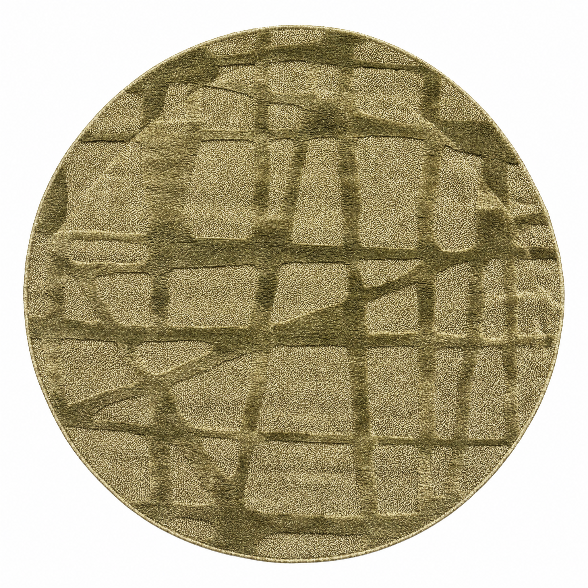 Japandi Loft Rond Vloerkleed Groen