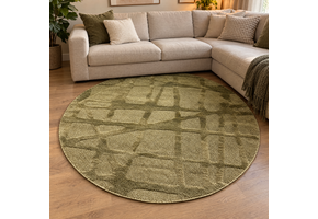 Japandi Loft Rond Vloerkleed Groen