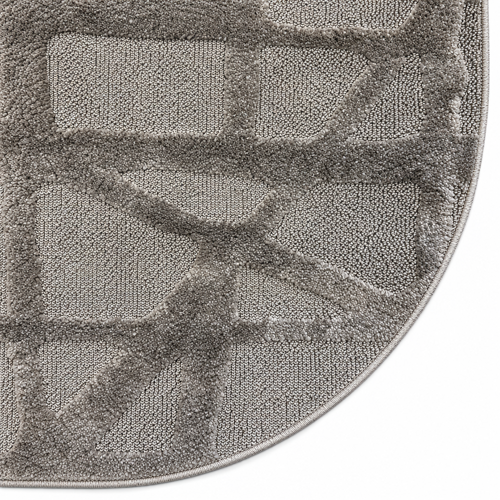 Japandi Loft Rond Vloerkleed Taupe