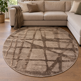 Japandi Loft Rond Vloerkleed Taupe