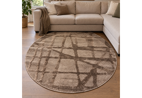 Japandi Loft Rond Vloerkleed Taupe