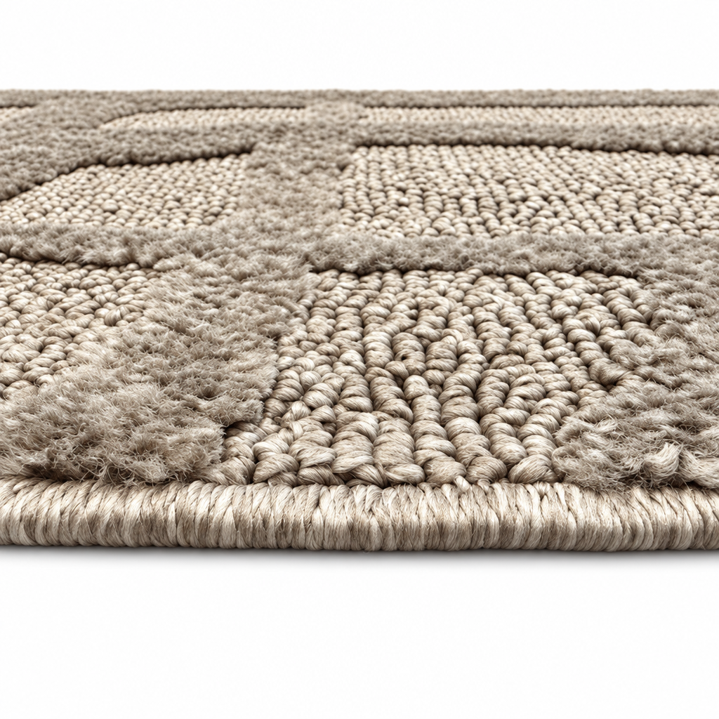 Japandi Loft Rond Vloerkleed Taupe