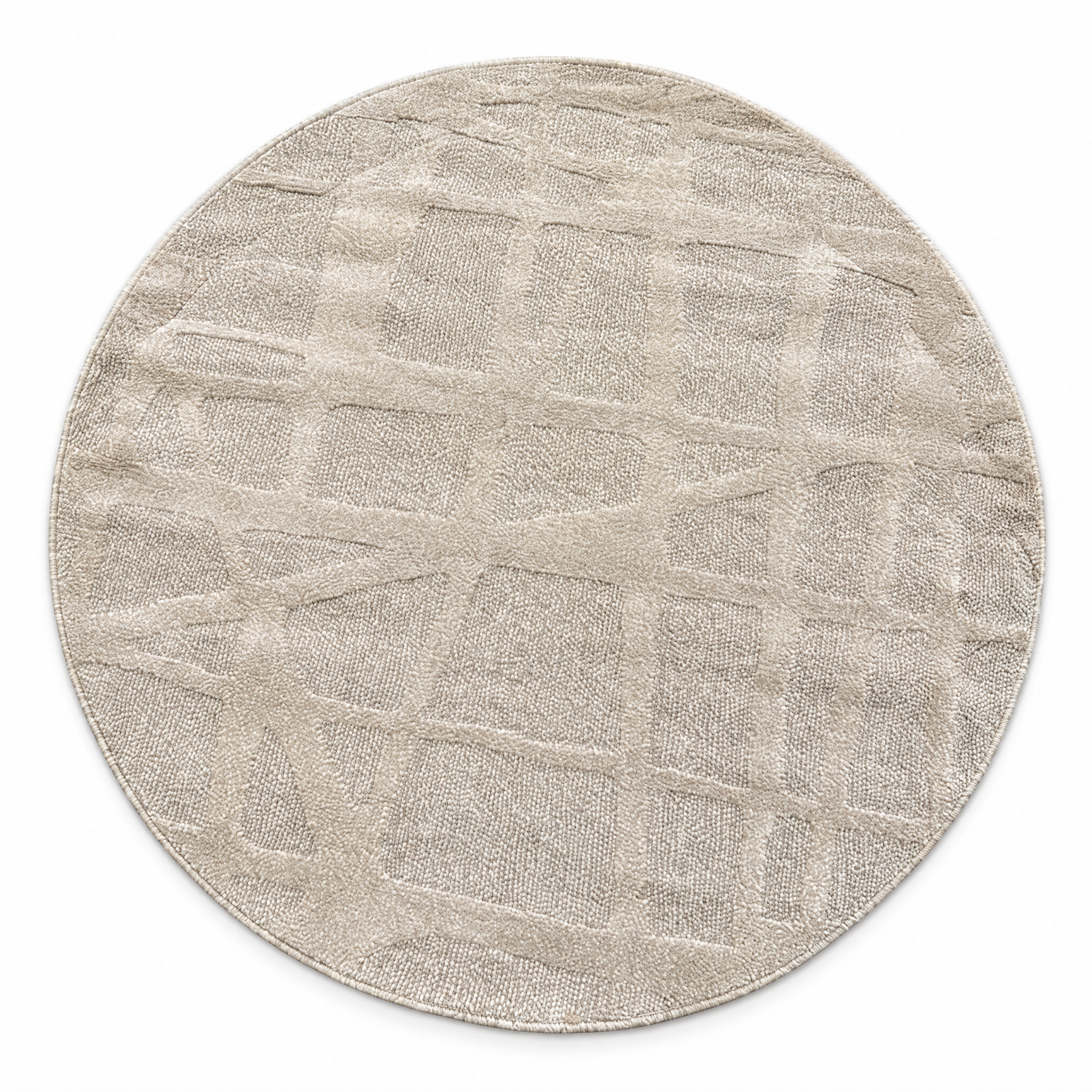 Japandi Loft Rond Vloerkleed Beige