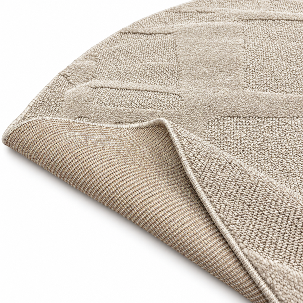 Japandi Loft Rond Vloerkleed Beige