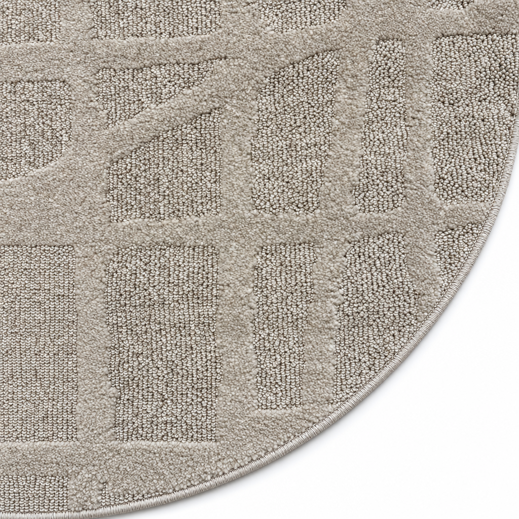 Japandi Loft Rond Vloerkleed Beige