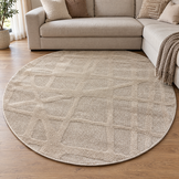 Japandi Loft Rond Vloerkleed Beige