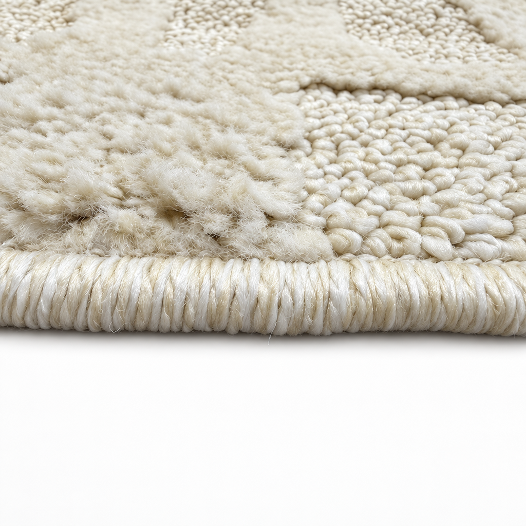 Japandi Loft Rond Vloerkleed Creme