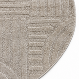 Japandi Loom Rond Vloerkleed Beige
