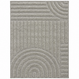 Japandi Loom Rond Vloerkleed Beige