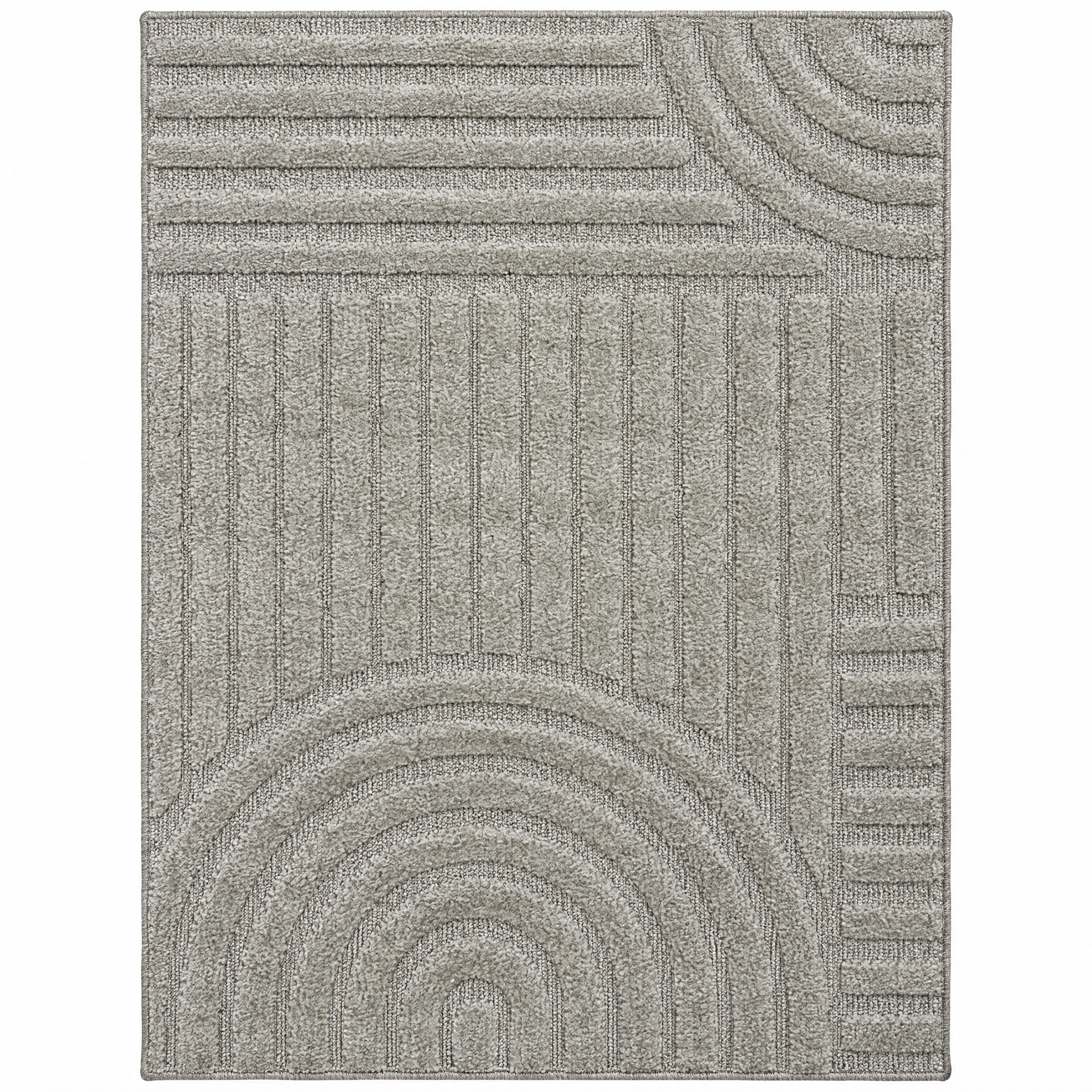 Japandi Loom Rond Vloerkleed Beige