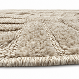 Japandi Loom Rond Vloerkleed Beige