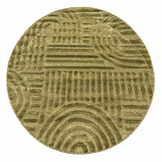 Japandi Loom Rond Vloerkleed Groen