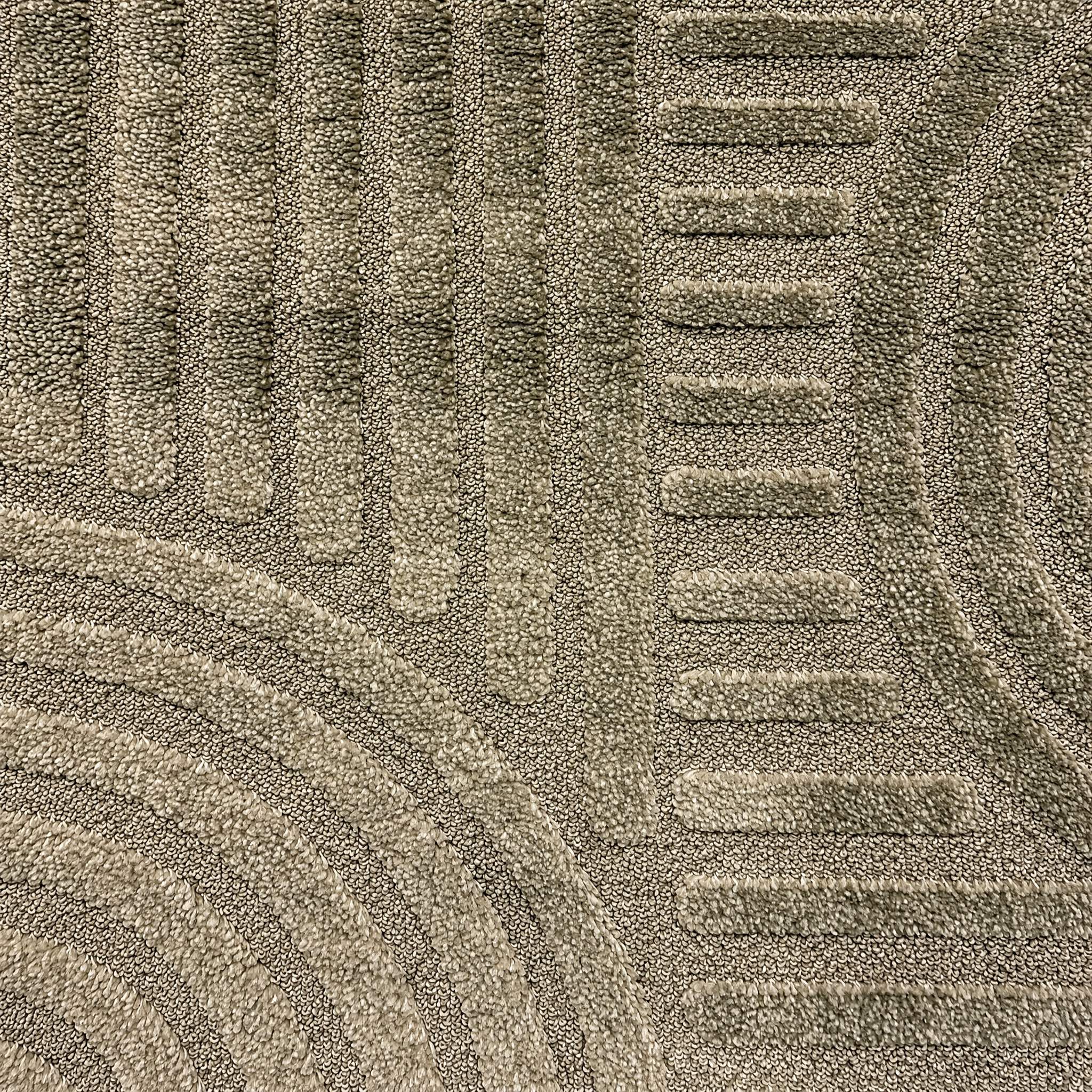 Japandi Loom Rond Vloerkleed Groen
