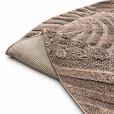 Japandi Loom Rond Vloerkleed Taupe