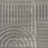 Japandi Loom Rond Vloerkleed Taupe