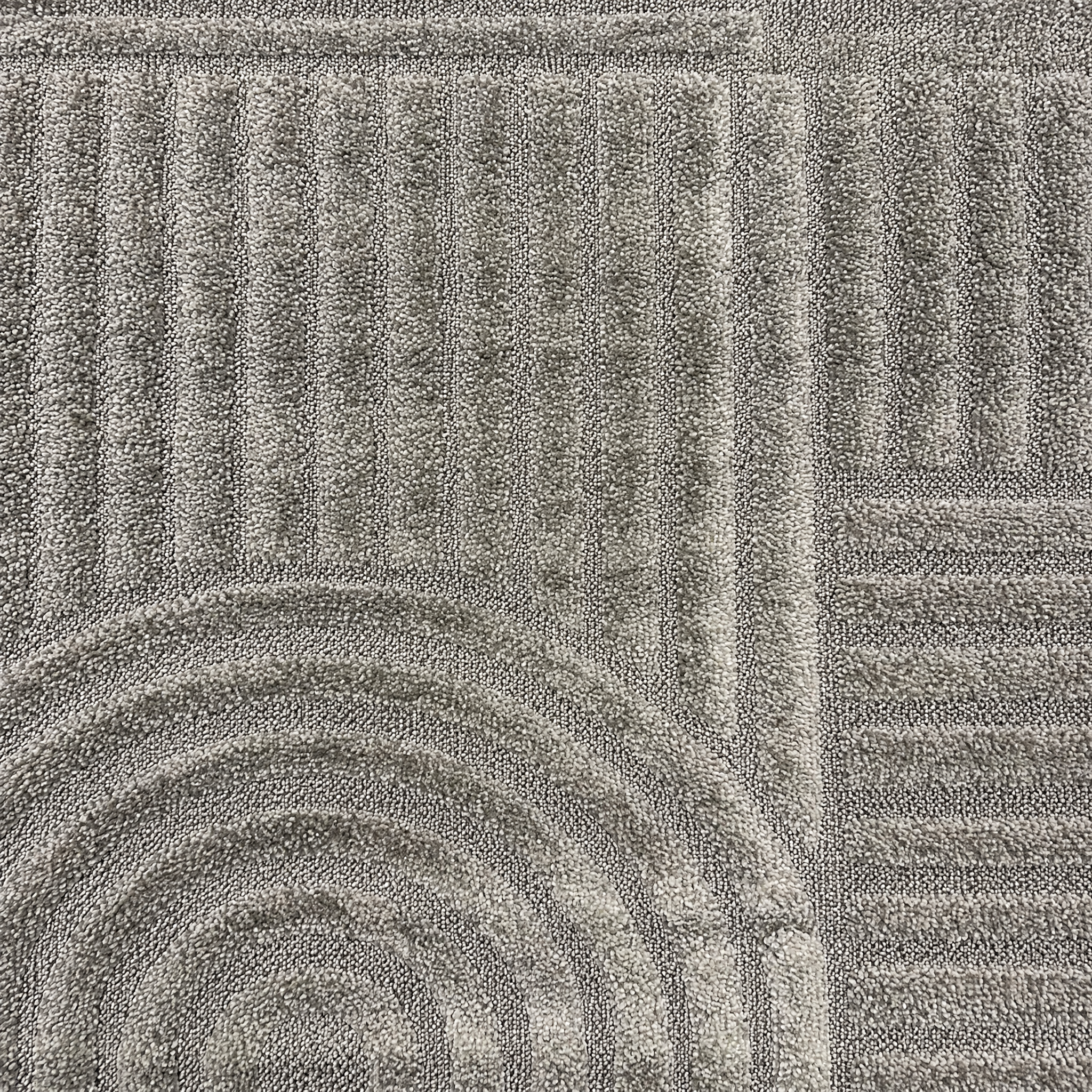 Japandi Loom Rond Vloerkleed Taupe
