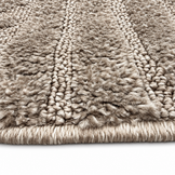 Japandi Loom Rond Vloerkleed Taupe