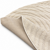 Japandi Loop Rond Vloerkleed Creme
