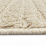 Japandi Loop Rond Vloerkleed Creme