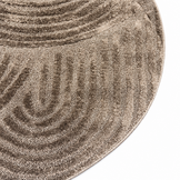 Japandi Loop Rond Vloerkleed Taupe