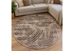 Japandi Loop Rond Vloerkleed Taupe