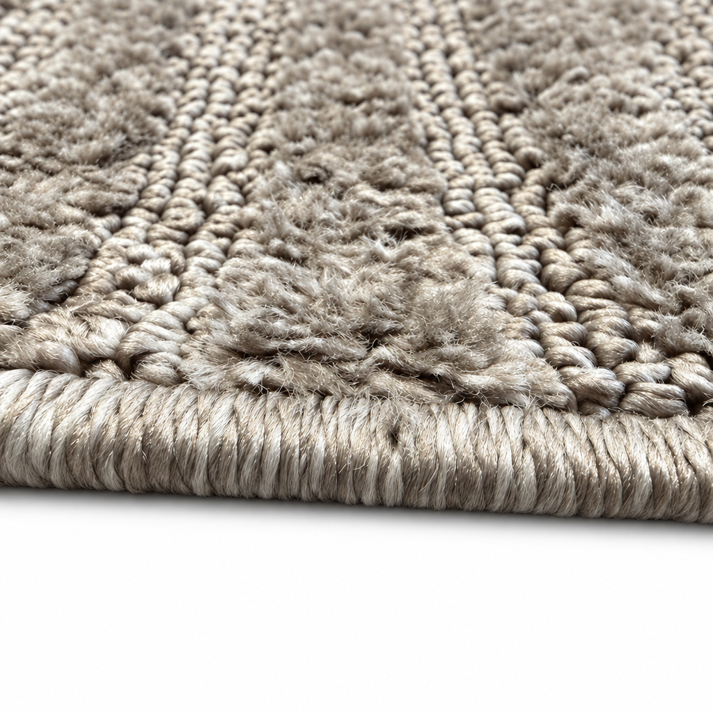 Japandi Loop Rond Vloerkleed Taupe