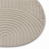 Japandi Loop Rond Vloerkleed Beige