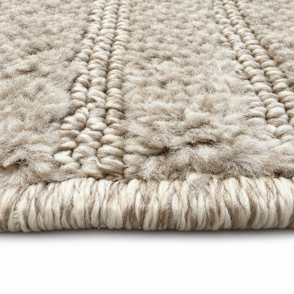 Japandi Loop Rond Vloerkleed Beige