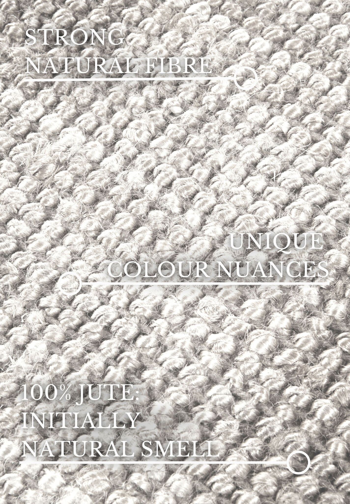 Villeroy & Boch Rosalie Jute Vloerkleed Wit - 200x290CM