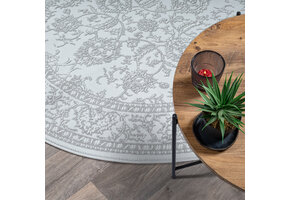 Vintage Rond vloerkleed Harmony Lichtgrijs
