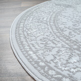 Rond vintage vloerkleed Harmony Lichtgrijs